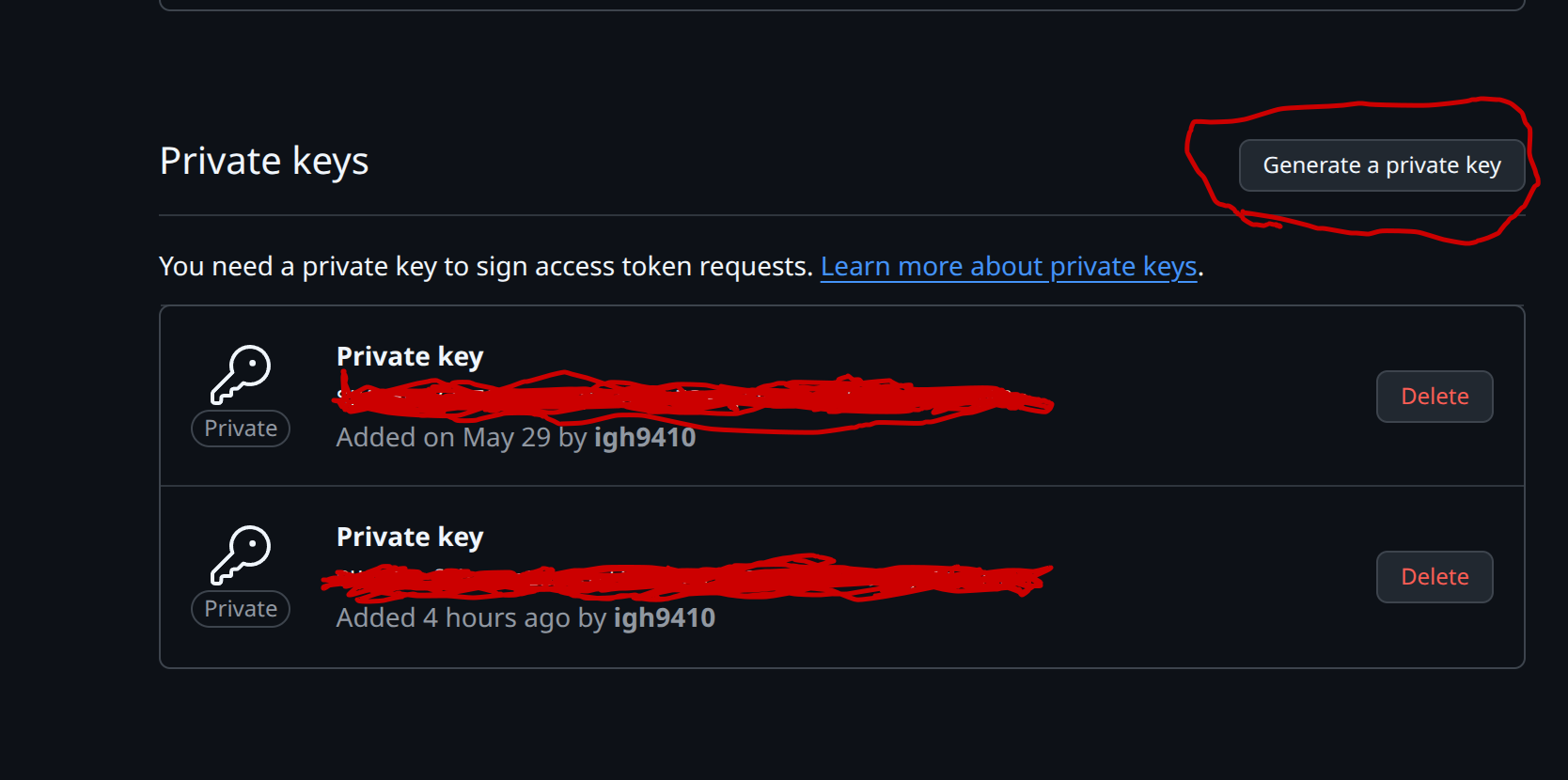 GitHub App Private Key